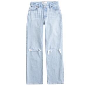 Abercrombie & Fitch The Baggy Low Rise Destroyed Jeans Size 30/10XL